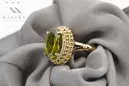 14K Yellow gold Yellow Peridot Ring Vintage craft vrc068y